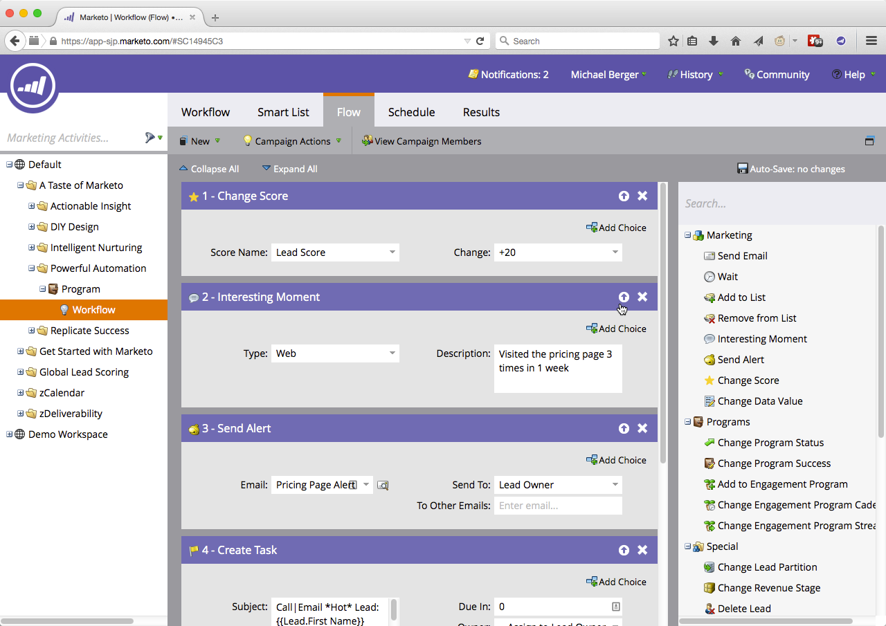 An image describing Marketo's capabilities - by Paperflite
