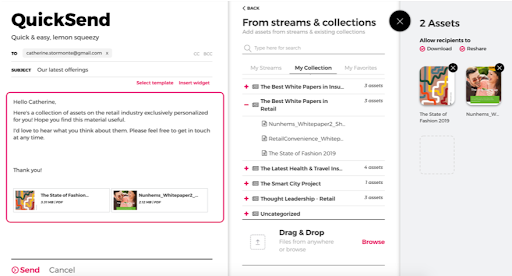 easy sharing of your assets through DAM